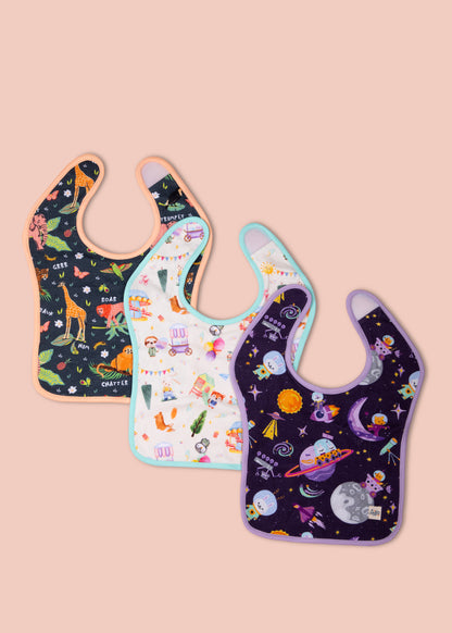 Aiko Feeding, Drool Bibs for Baby & Toddlers (Pack of 2)