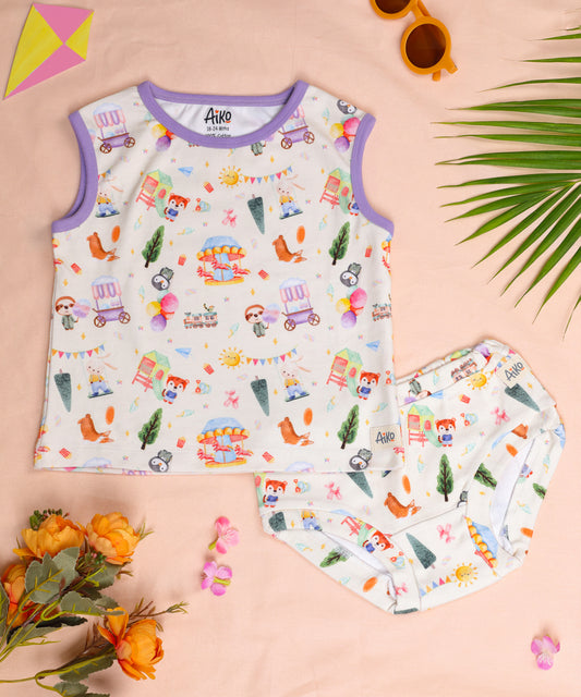A Day in the Park Baby Vest & Brief Set