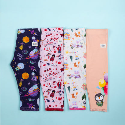 No Place Like Space Girls Leggings